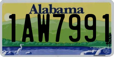 AL license plate 1AW7991