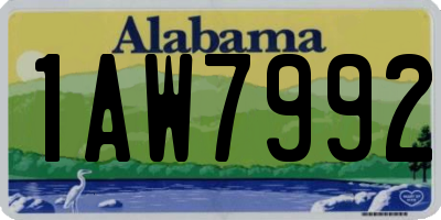 AL license plate 1AW7992
