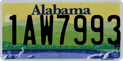 AL license plate 1AW7993