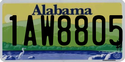 AL license plate 1AW8805