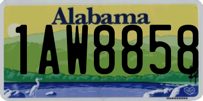 AL license plate 1AW8858