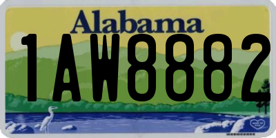 AL license plate 1AW8882