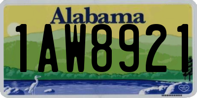 AL license plate 1AW8921