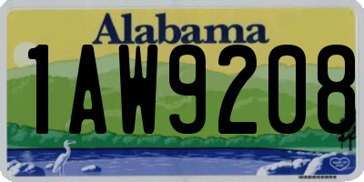 AL license plate 1AW9208