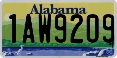 AL license plate 1AW9209