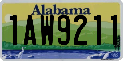 AL license plate 1AW9211