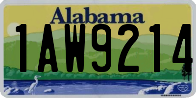 AL license plate 1AW9214