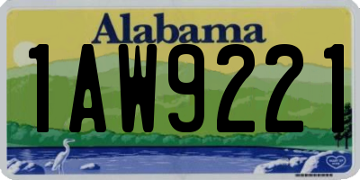 AL license plate 1AW9221
