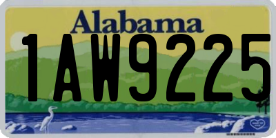 AL license plate 1AW9225
