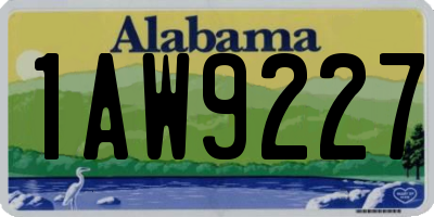 AL license plate 1AW9227