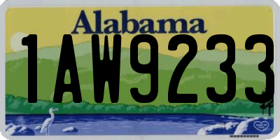 AL license plate 1AW9233