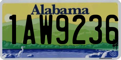 AL license plate 1AW9236