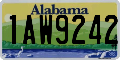 AL license plate 1AW9242