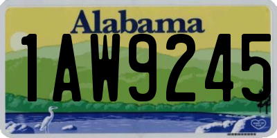 AL license plate 1AW9245