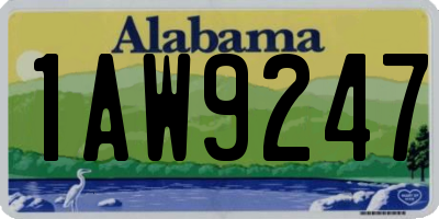 AL license plate 1AW9247