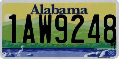 AL license plate 1AW9248