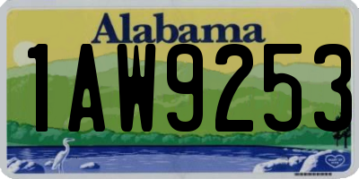 AL license plate 1AW9253
