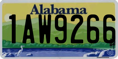 AL license plate 1AW9266