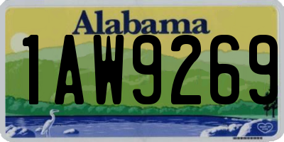 AL license plate 1AW9269