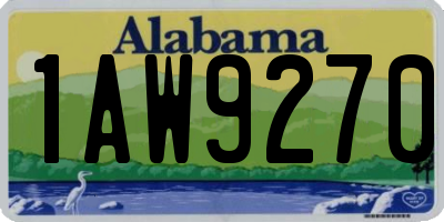 AL license plate 1AW9270