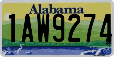 AL license plate 1AW9274
