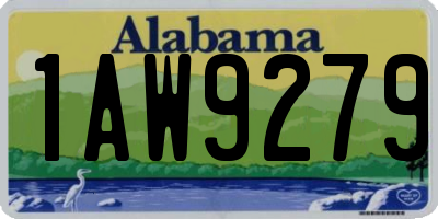 AL license plate 1AW9279
