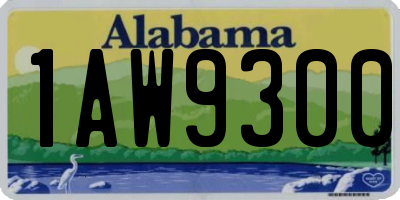 AL license plate 1AW9300