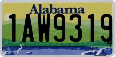 AL license plate 1AW9319