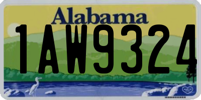 AL license plate 1AW9324