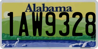 AL license plate 1AW9328