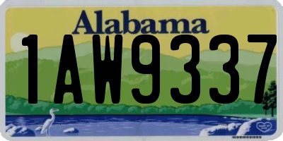 AL license plate 1AW9337