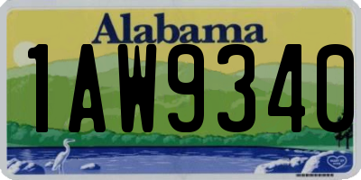 AL license plate 1AW9340