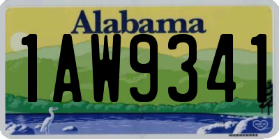 AL license plate 1AW9341