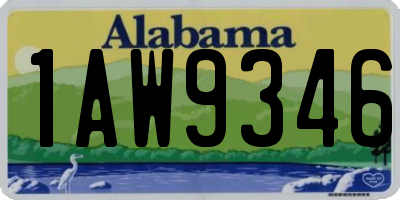 AL license plate 1AW9346