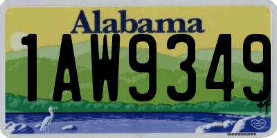 AL license plate 1AW9349