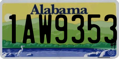 AL license plate 1AW9353
