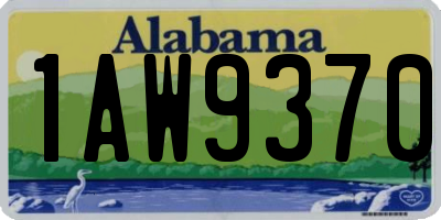 AL license plate 1AW9370