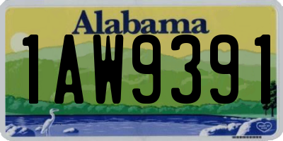 AL license plate 1AW9391