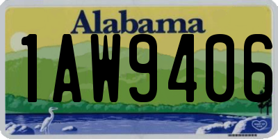 AL license plate 1AW9406
