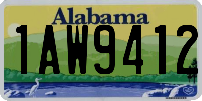 AL license plate 1AW9412