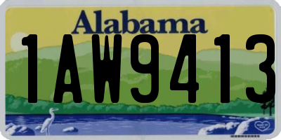 AL license plate 1AW9413