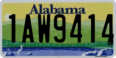 AL license plate 1AW9414
