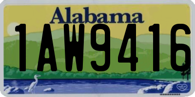 AL license plate 1AW9416