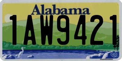 AL license plate 1AW9421