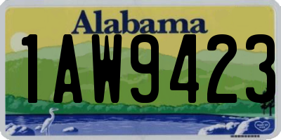 AL license plate 1AW9423