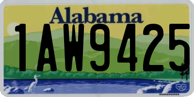AL license plate 1AW9425
