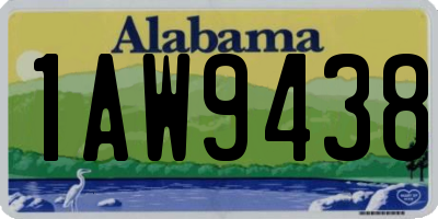 AL license plate 1AW9438