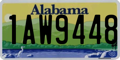 AL license plate 1AW9448