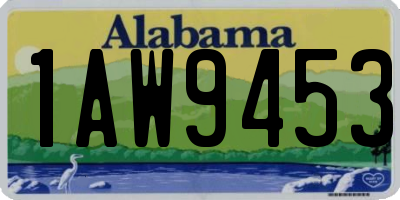 AL license plate 1AW9453