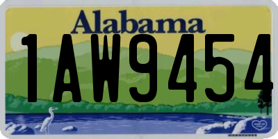 AL license plate 1AW9454